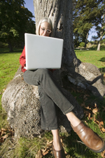 woman with laptop